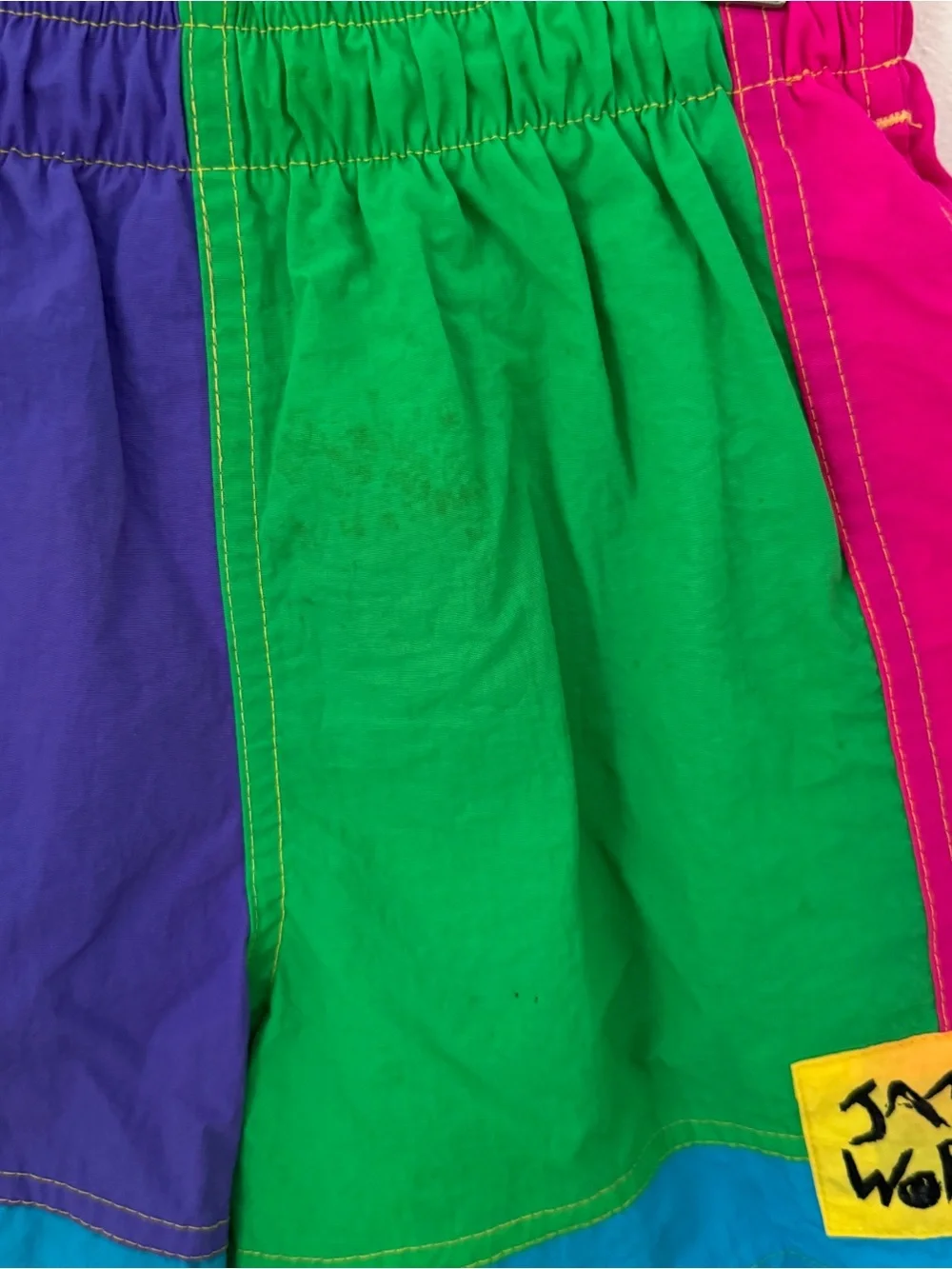 Jams World vintage Colorblock swim trunks shorts